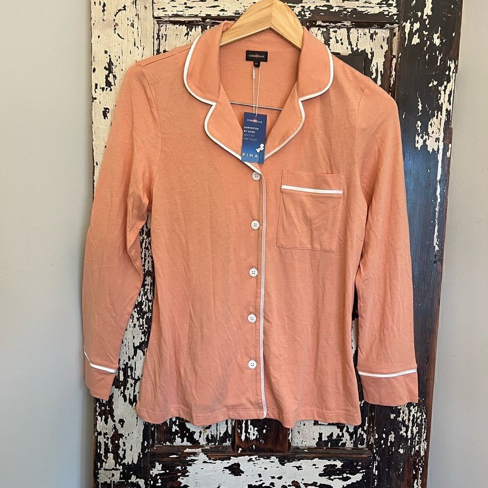Women’s NWT soft Cosabella Copper Moon Ivory Long Sleeve pajama top. Size PS